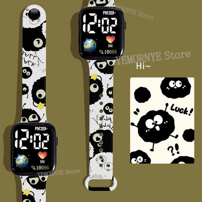 Bandai Dragon Ball Z 2 Fashion Cartoon Action Printing Anime LED Type Watches Kids Watch Birthday Gifts Toys