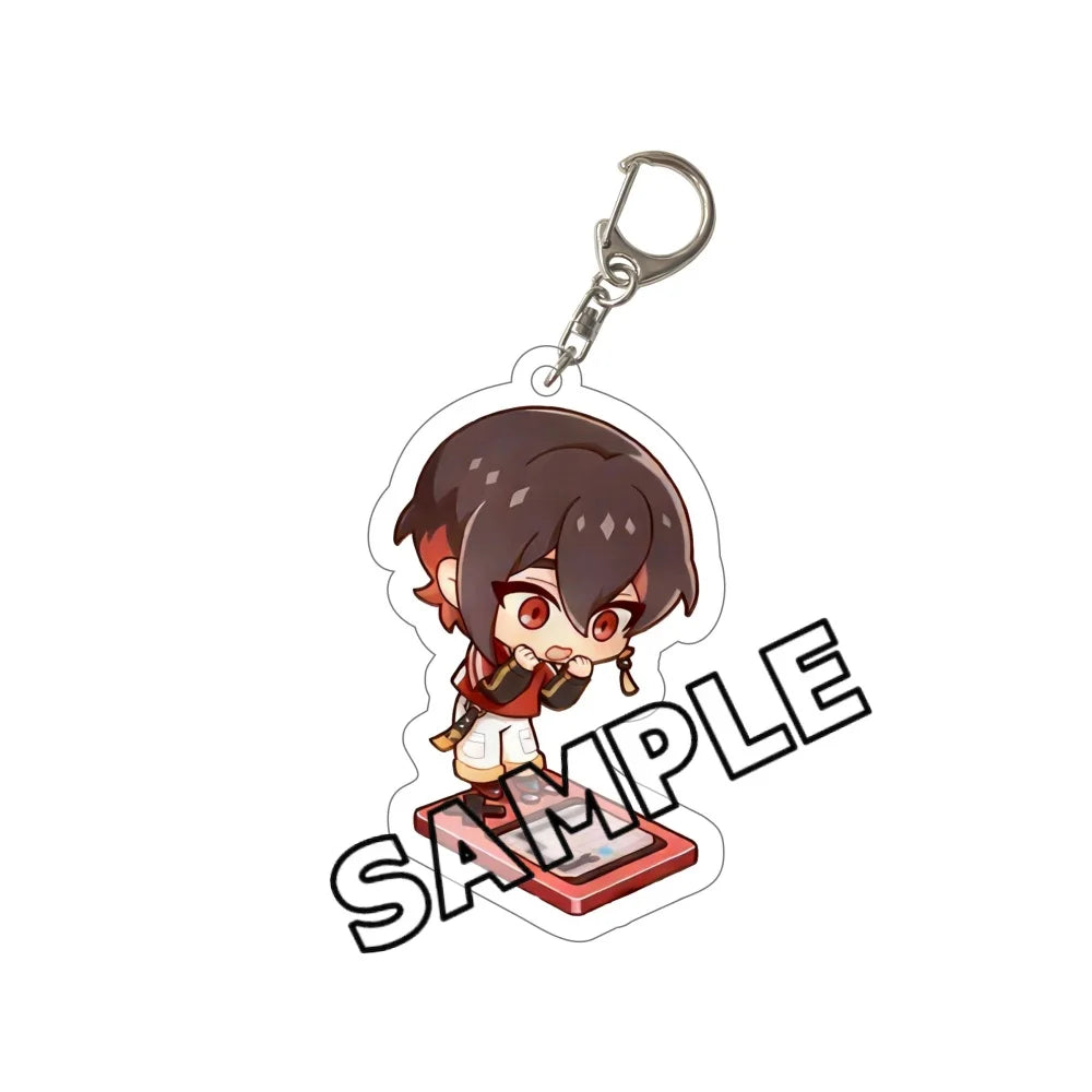 6CM Anime Game Nu: Carnival Keychain Stand Olivine Quincy Blade Cosplay Acrylic Model Standing Sign Cake Topper Holder Desk Deco