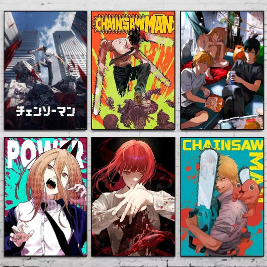 Chainsaw Man Poster Canvas Art