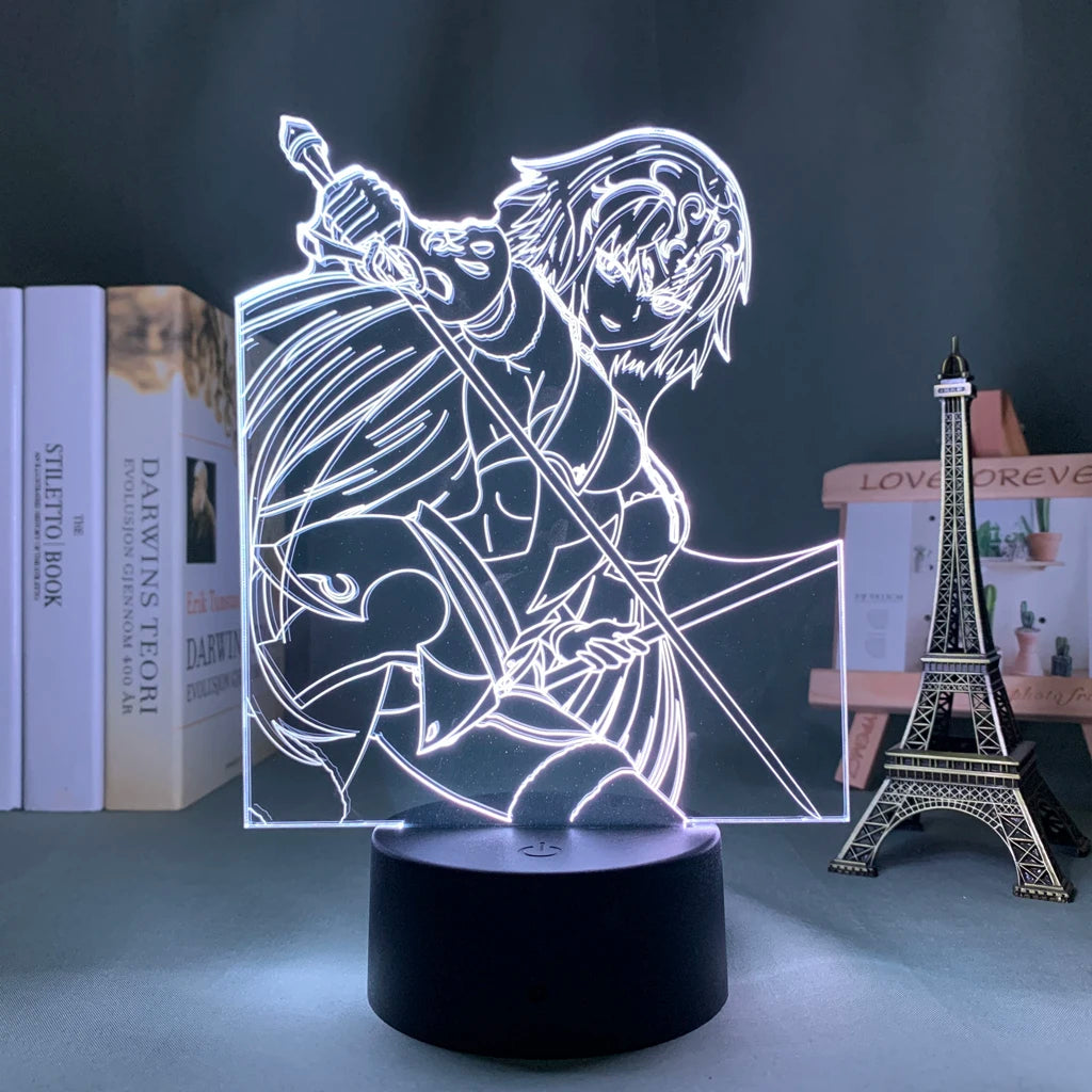 Anime 3d Light Fate Stay Night Saber for Bedroom Decor