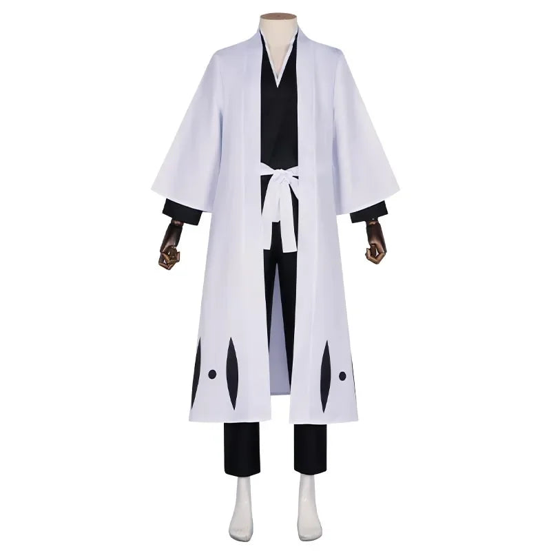 Anime Aizen Sousuke Cosplay Costume Bleach Cosplay Kuchiki Byakuya Captain Hitsugaya Toushir Captain Robe Kimono Outfit for Men