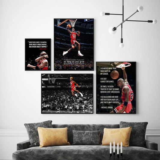 Basketball MJ Slam Dunk Poster