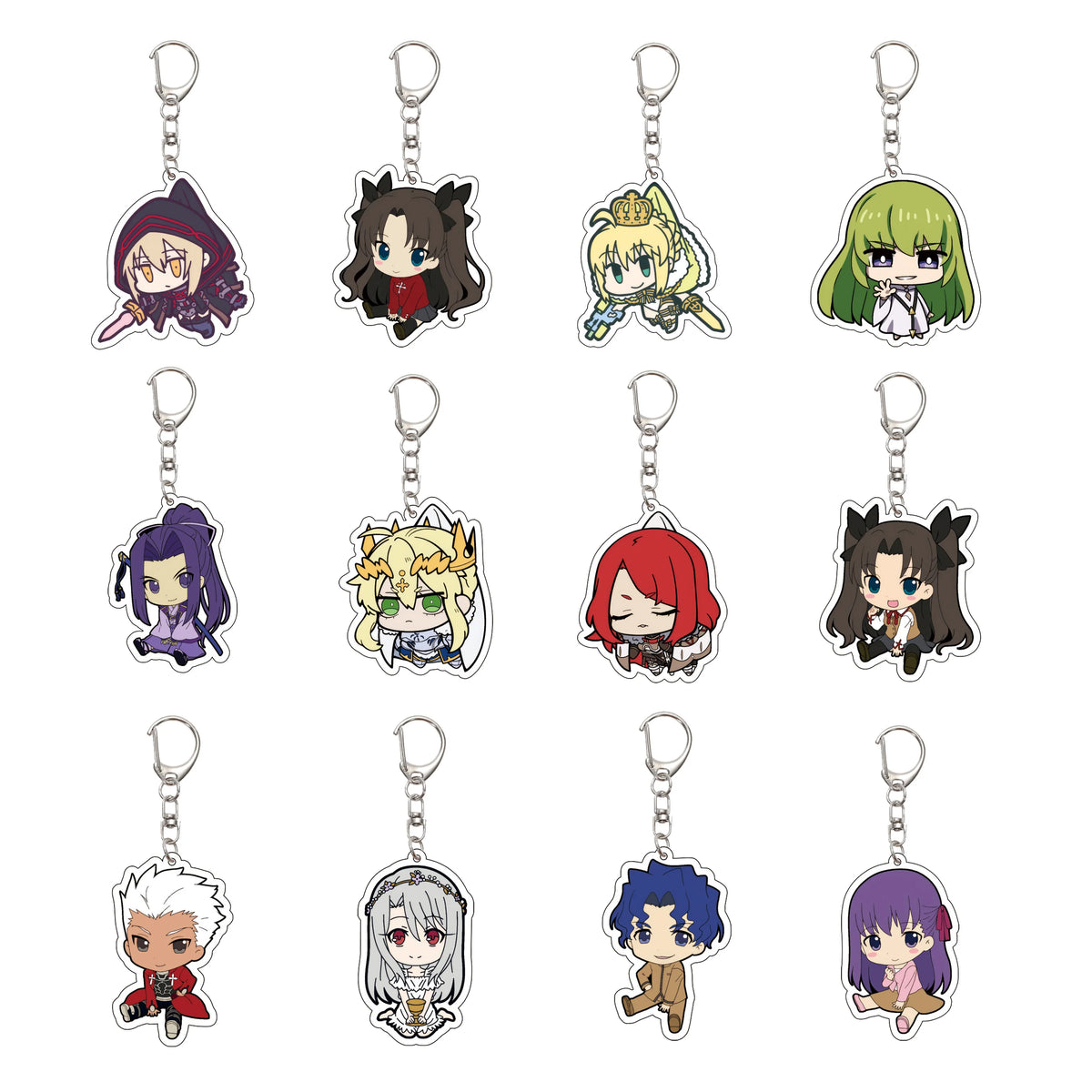 55MM Anime Fate/Grand Order Keychain Fujimaru Ritsuka Mash Kyrielight Astolfo Key Chain Acrylic Model Plate Christmas Gifts