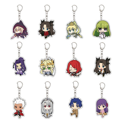 55MM Anime Fate/Grand Order Keychain Fujimaru Ritsuka Mash Kyrielight Astolfo Key Chain Acrylic Model Plate Christmas Gifts