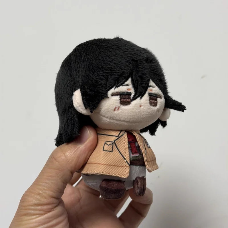 Attack On Titan 12cm Doll Ackerman Levi Eren Plush-Like Texture Doll Cute Cartoon Keychain Anime Stuffed Ornament Doll Fans Gift