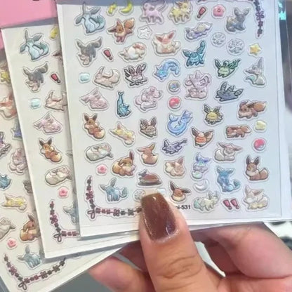 Pokémon Eeveelution Nail Stickers