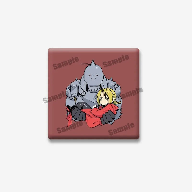 Fullmetal Alchemist Edward Elric Square Pin – Cartoon Enamel