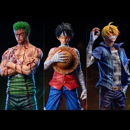 28cm One Piece Anime Action Figure Roronoa Zoro Vinsmoke Sanji Stand Posture Pvc Statue Figurine Model Collection Boy Toy Gifts