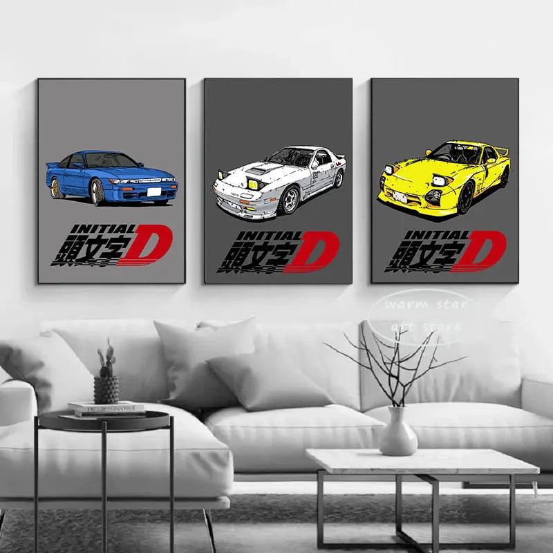 Initial D Takumi Canvas Poster