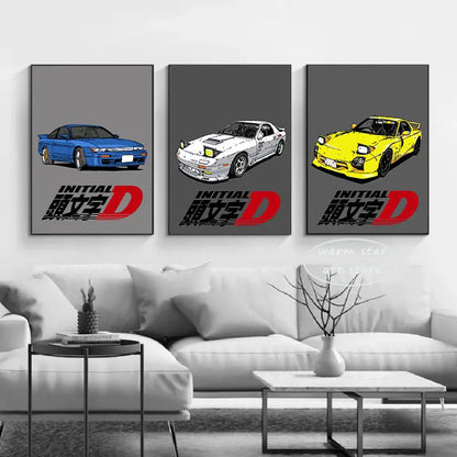 Initial D Takumi Canvas Poster