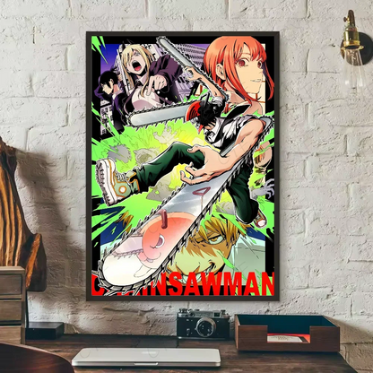Chainsaw Man Poster Canvas Art