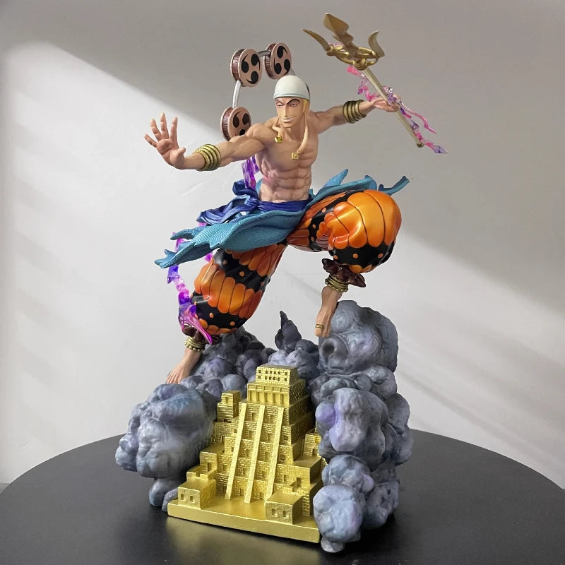 One Piece Jt Enel 28cm Figure Thunder God GK PVC Full Spray Paint Exquisite Statue Anime Model Toy Desktop Deco Collectible Gift