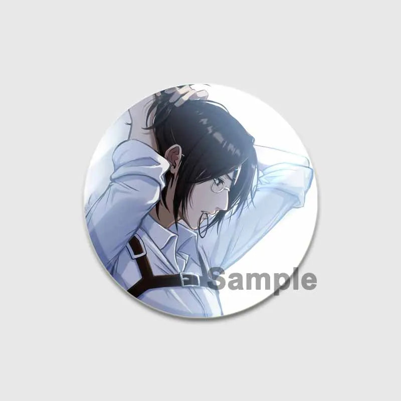 Attack on Titan Anime Brooches Erwin Eren Levi Lapel Pins Cartoon Cosplay Badge Gifts Accessories Backpack Clothes Decor Jewelry