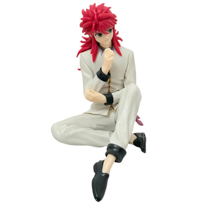Anime 8cm YuYu Hakusho Urameshi Yuusuke Kurama Sitting posture Figure Toys PVC Model Desktop Ornament Doll Birthday Gifts Hot