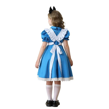 Alice In Wonderland Blue Maid Dress