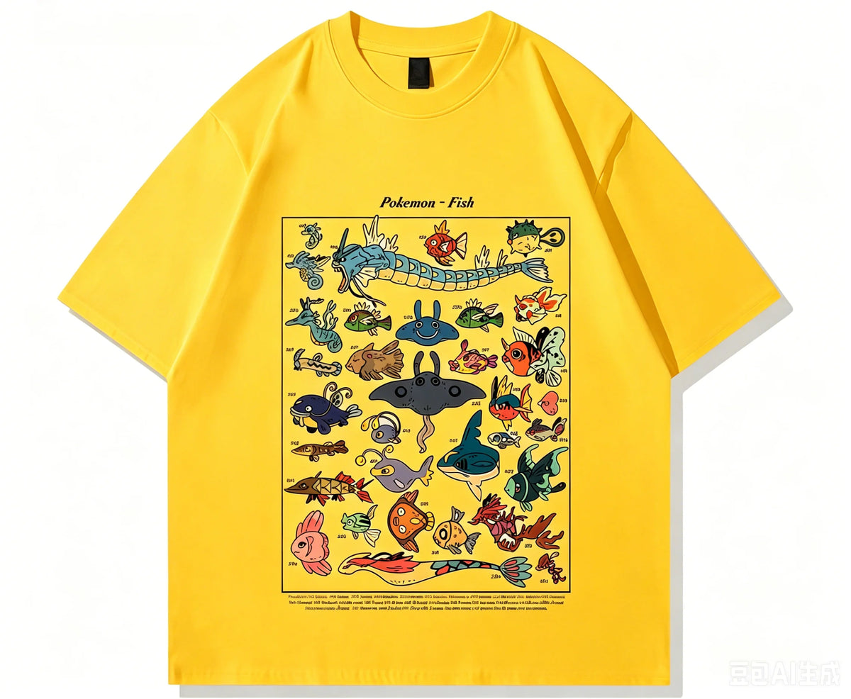 Pokemon Fish Guide Retro T-Shirt