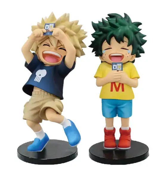 In Stock Gift My Hero Academia Childhood Izuku Midoriya / Childhood Katsuki Bakugo Figure Model Decoration Doll