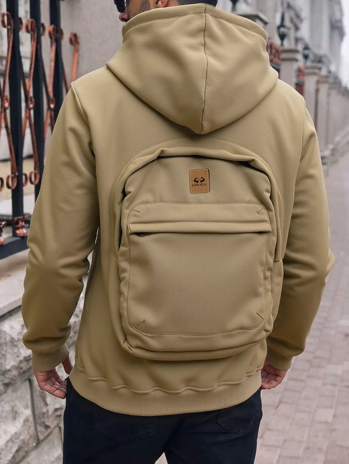 New Spring & Autumn Men's Hooded Sweatshirt, Removable Backpack Design on Back, Casual Couple Style