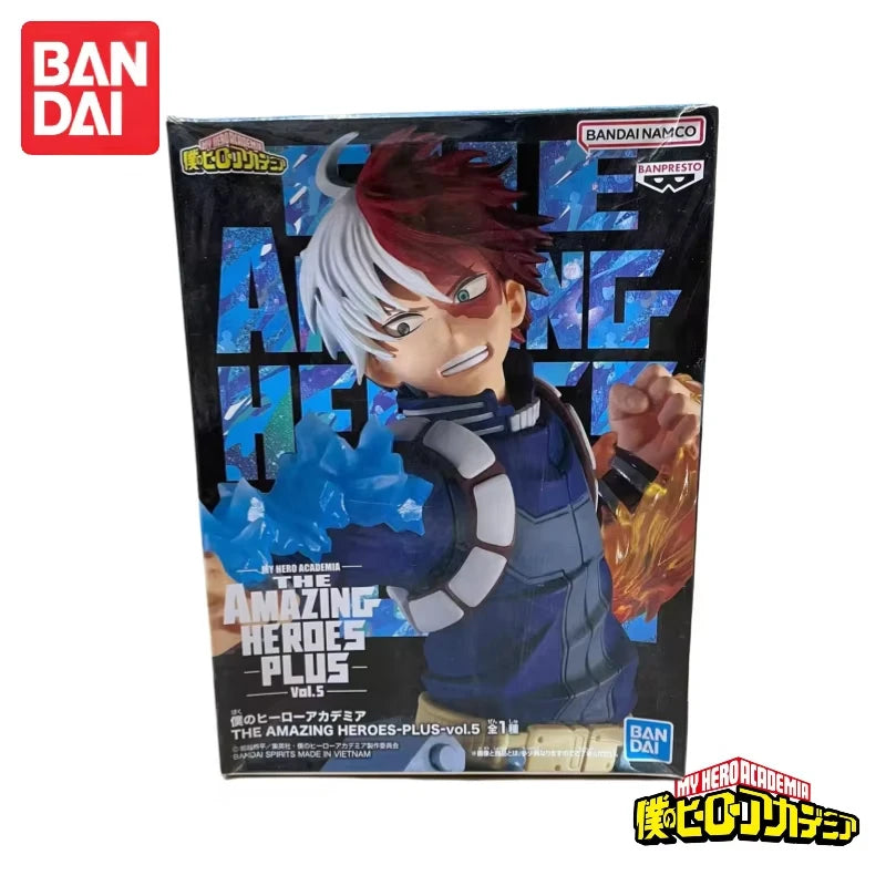 In Stock Original Bandai Banpresto My Hero Academia Todoroki Shoto Anime Characters Model Toy Birthday Present Garage