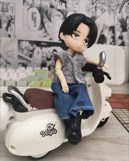 Attack On Titan Levi Ackerman Bjd Ob11 Doll Anime Action Figure Kawaii Model Toy Girls Collectible Ornaments Kids Christmas Gift