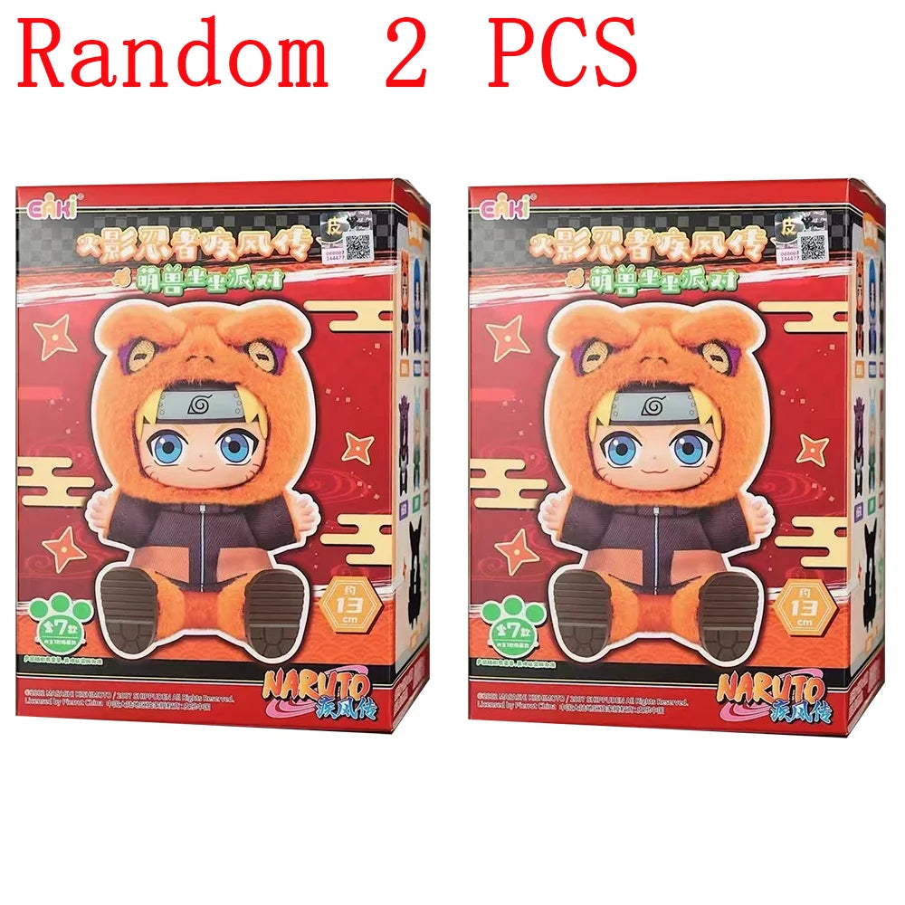 BANDAI Eaki Naruto Uzumaki Naruto Blind Box Shippuden Beast Party Series Jiraiya Plush Doll Anime Characters Are Cute Toys Gifts