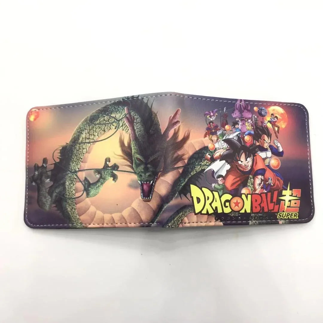 Dragon Ball Son Goku Multifunctional Card Purse Cartoon PU Wallet Personality Creativity Simple Foldable Coin Boy Birthday Gift
