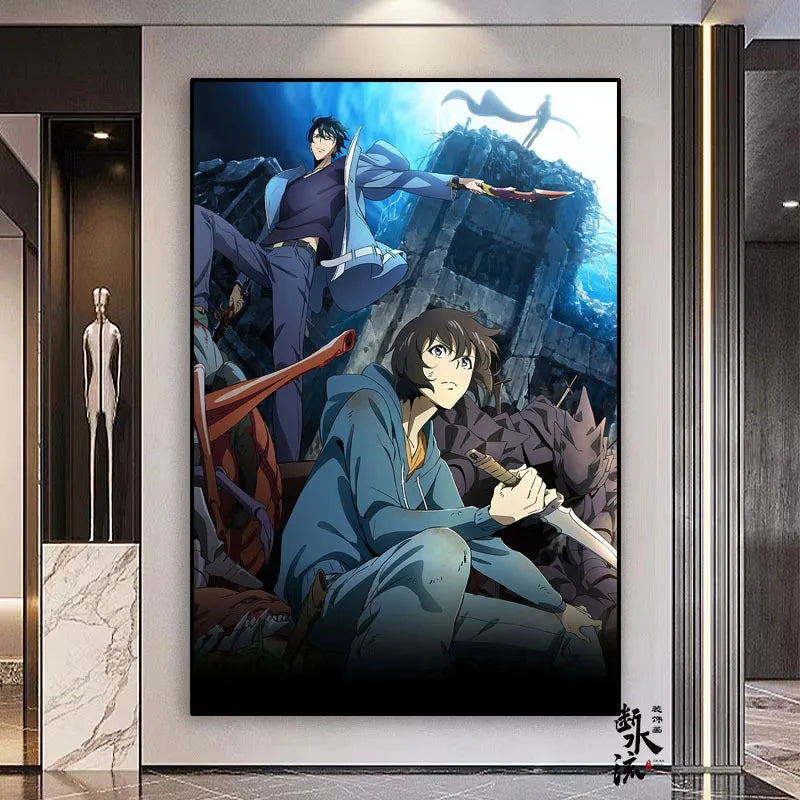 Solo Leveling Frameless Canvas Painting