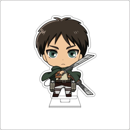 10CM Anime Attack on Titan Cosplay Cute Acrylic Figure Stand Plate Armin Arlert Mikasa·Ackerman Eren Jaeger Ornaments Gifts