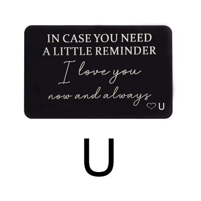 GEKTIMER Wallet Card Romantic "I Love You Now & Always" Heart Inspirational Gift For Boyfriend Husband Wedding Birthday Present