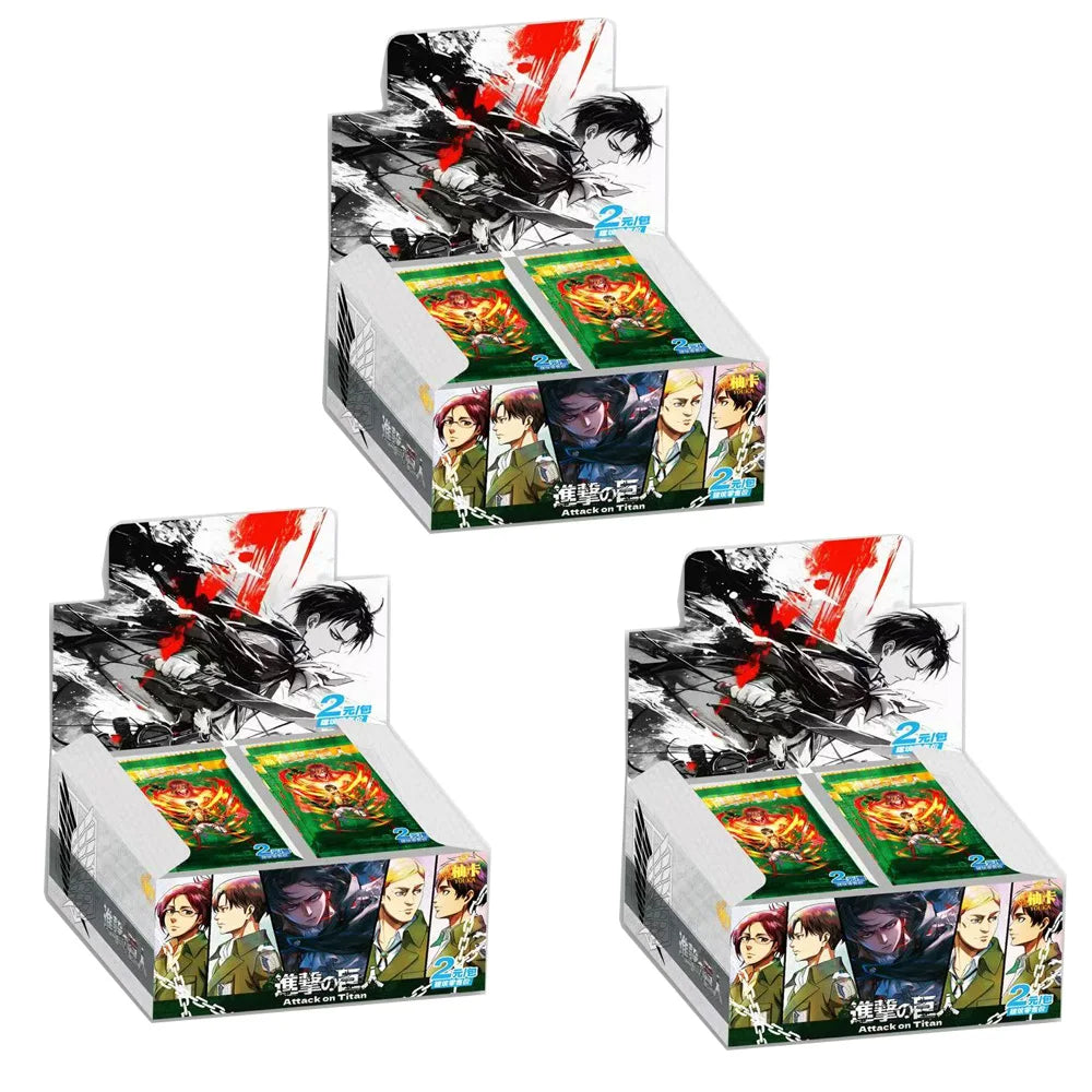 New YOUKA Attack on Titan Card Deluxe Edition Hot-blooded Battle Card Anime Character Collection Cards Toys Gifts