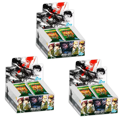 New YOUKA Attack on Titan Card Deluxe Edition Hot-blooded Battle Card Anime Character Collection Cards Toys Gifts