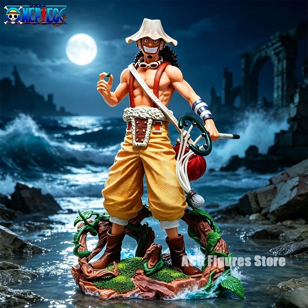 25cm/9.84in Anime One Piece Figure Usopp Action Figures Pvc Statue Desktop Ornamen Collection Model Toys Gifts