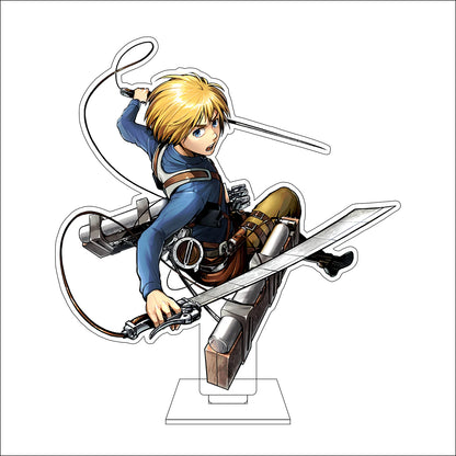 16CM Anime Attack on Titan Cosplay Acrylic Figure Stand Plate Jean Kirstein Hange Zoe Rivaille Ackerman Ornaments Gifts