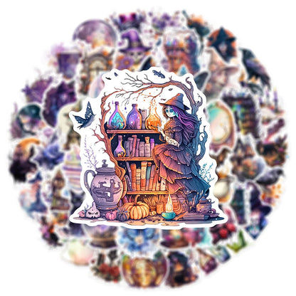 Gothic Witch Sticker Set