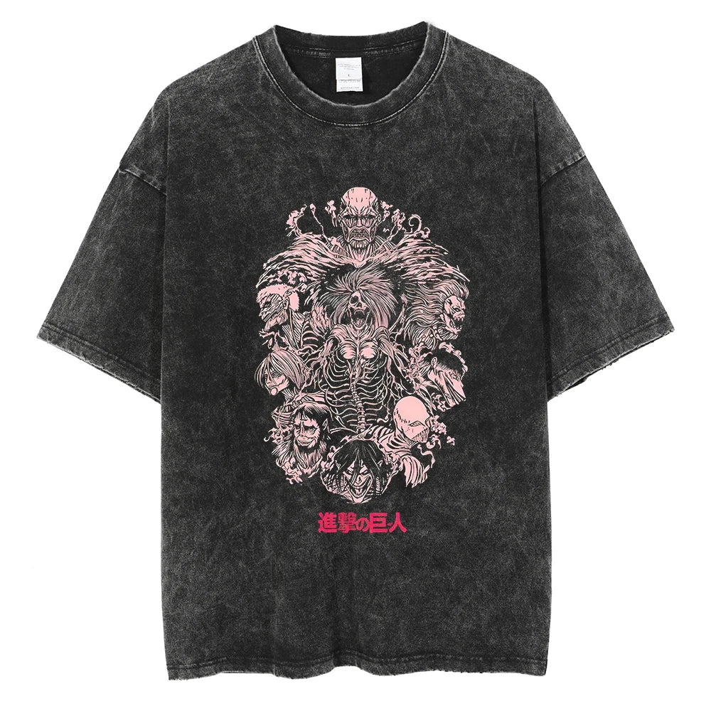 Harajuku Anime Attack on Titan Levi Ackerman Print Tee Men Women Comfortable T-shirts Casual Loose T Shirt Male Cotton Tshirt