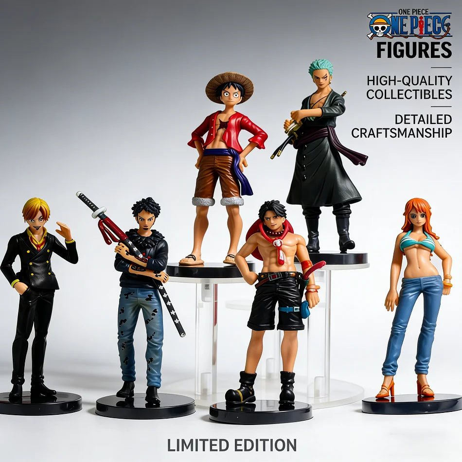 6pcs Anime One Piece Figures Monkey D. Luffy Roronoa Zoro Sanji Action Model Pvc Desktop Statue Ornament Collection Toys Gifts