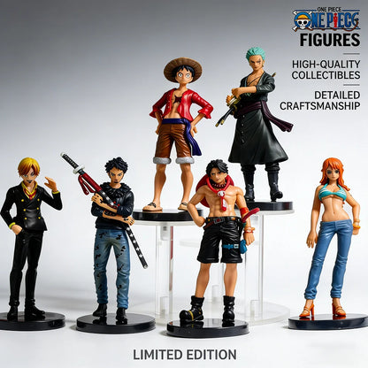 6pcs Anime One Piece Figures Monkey D. Luffy Roronoa Zoro Sanji Action Model Pvc Desktop Statue Ornament Collection Toys Gifts