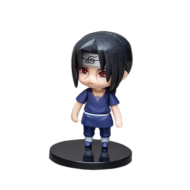 6 styles 9cm Anime Naruto Figures PVC Q Version Doll Gaara Kakashi  Figure Room Decoration Anime Figure