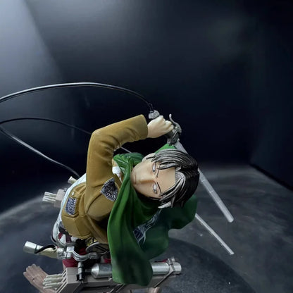Kotobukiya Attack On Titan Levi Ackerman Figure Tree Stump Battle Pose Collectible Statue 28cm Anime Model Decor For Collectors