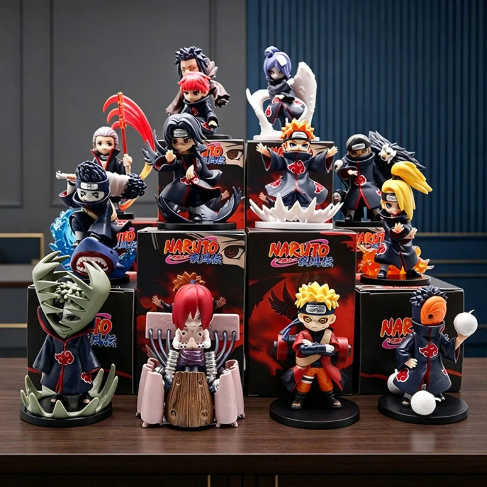 2026 new anime mini humanoid doll Naruto Xiao assembled blind box PVC character surprise mysterious box model ornaments toy gift