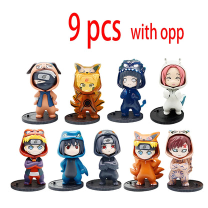 1-9Pcs Naruto Blind Box Figures Model Ornament Anime Uchiha Sasuke Sakura Cosplay Action Figurine Model Toys Decorations Gifts