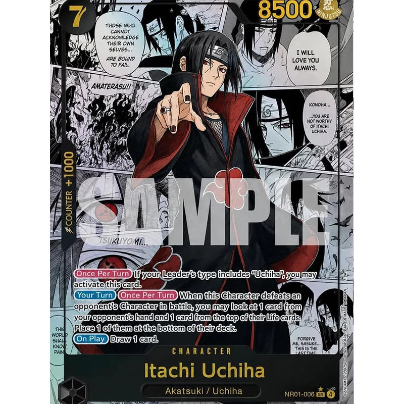 Naruto Card TCG Manga Rare Card Obito/Madara/Itachi/Rock Lee DIY Custom Hobby Collection Card with Foil Textures Holographic