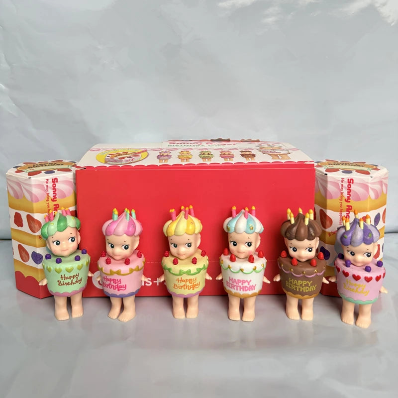 Cute Dolls Fans Car Ornament Gift   Birthday Series Cute Angel Anime Figures Ornaments Blind Box kawaii toys for girls