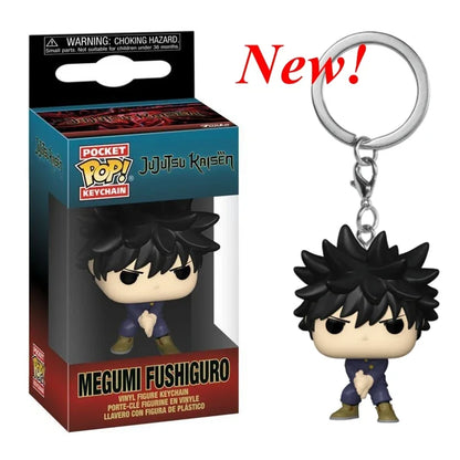 Newest FUNKO Pocket Keychain Jujutsu Kaisen Megumi Yuji Itadori Nobara Kugisaki Satoru Action Figure Collection Toys for Gifts