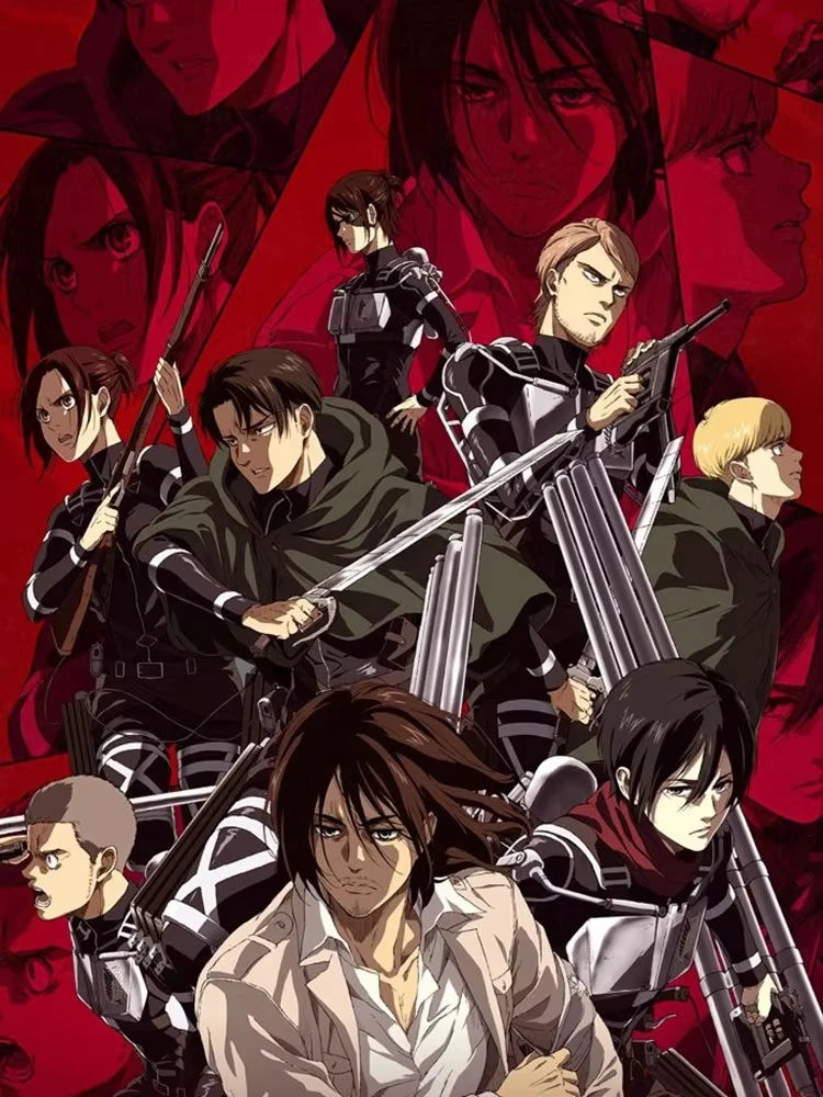 Japanese Anime Attack on Titan New Diamond Art Painting Captain Levi Ackerman Mikasa Picture Mosaic DIY Cross Stitch Kits Decor