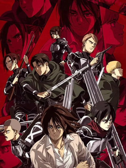 Japanese Anime Attack on Titan New Diamond Art Painting Captain Levi Ackerman Mikasa Picture Mosaic DIY Cross Stitch Kits Decor