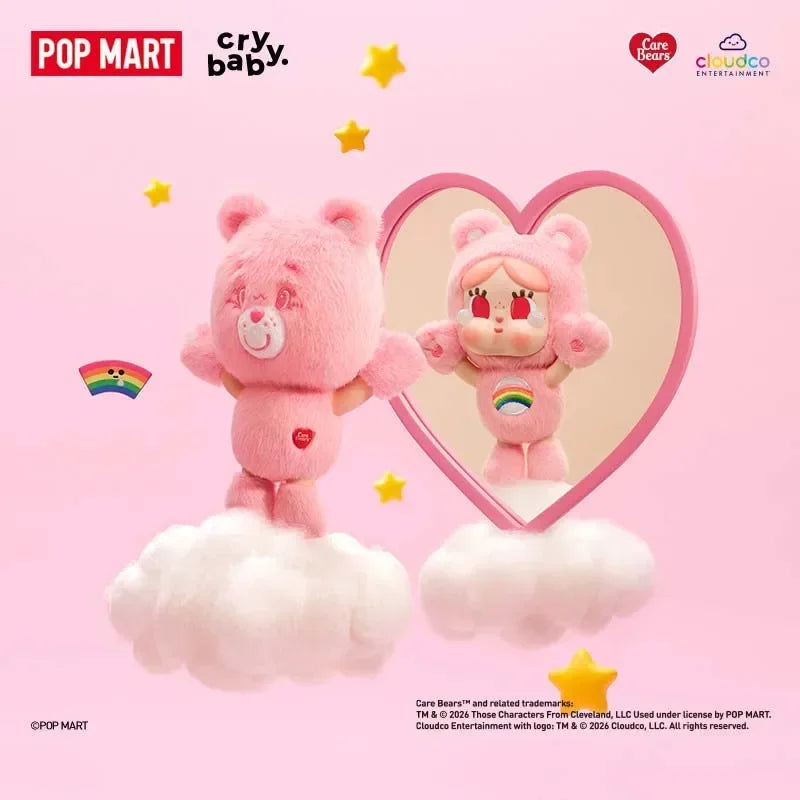 POP MART CRYBABY Care Bears Series Vinyl Plush Pendant Mystery Box Genuine Blind Box Guess Toys Bag Ornament Cute Figurines