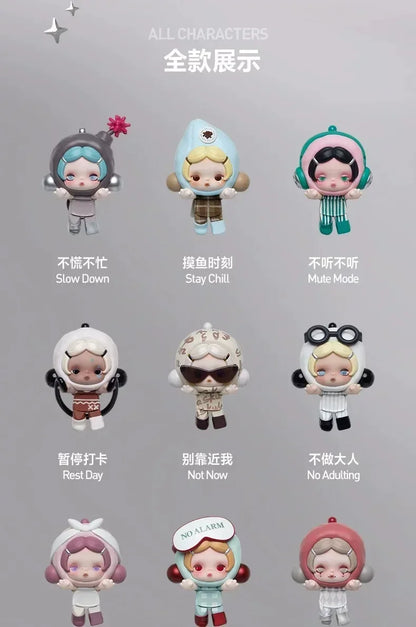 POP MART POP ATTACH SKULLPANDA Off Mode Series Mini Doll Mystery Box Genuine Blind Box Guess Toys Bag Ornament Figurines Home