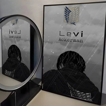 1PC Attack On Titan Levi Ackerman Poster Self-adhesive stickers are suitable for any wall surface waterproof moisture-proof