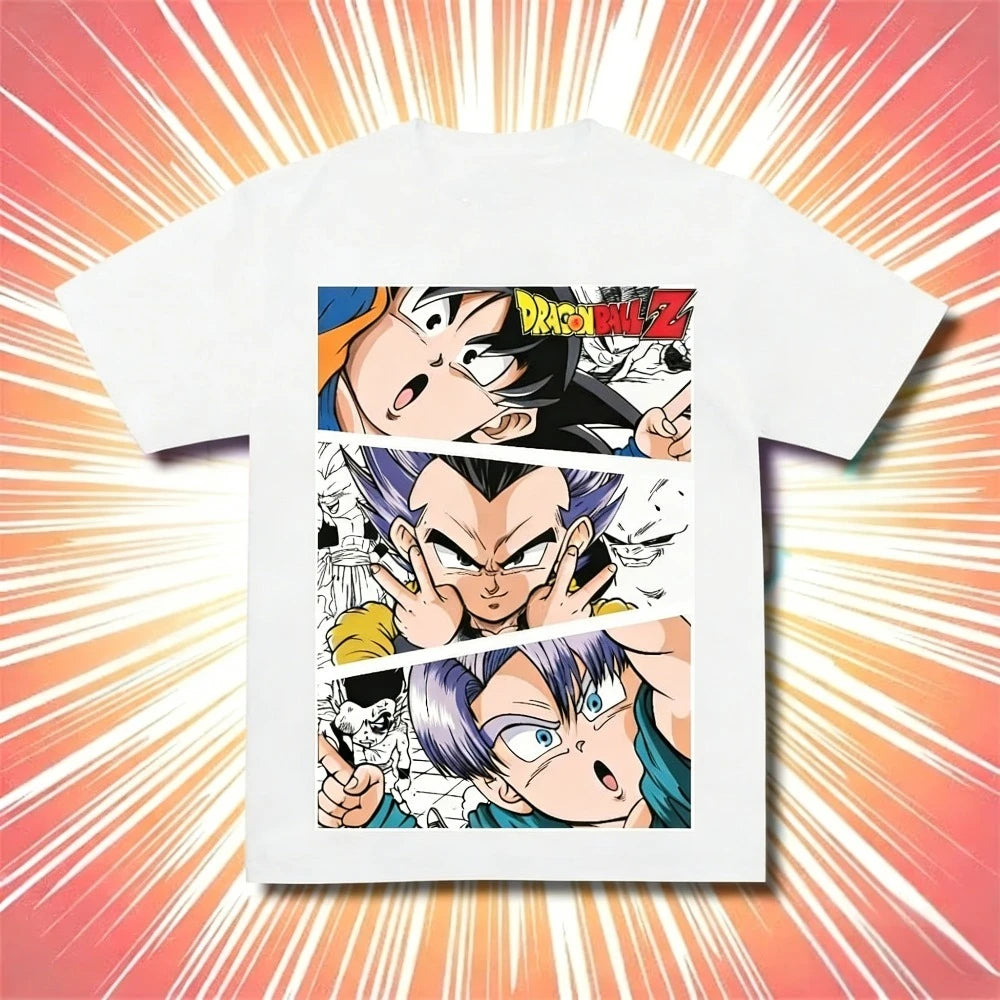 Dragon Ball Goku Unisex Pure Cotton T-shirt 2026 Summer New Popular Anime Printed Casual Parent-child Short Sleeved Shirt